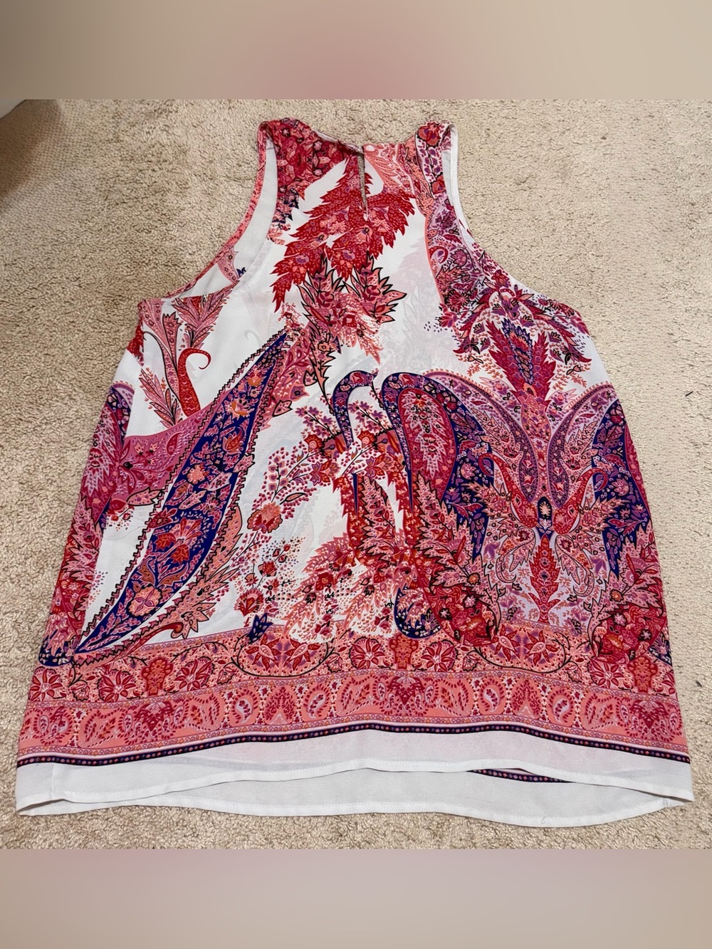 NWOT. Paisley Print Sleeveless Tank - Picture 3 of 6